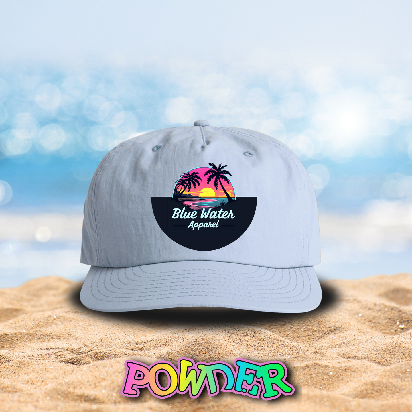 Neon Sunset Surf Cap, Unisex, 14 Colors To Choose From, Exclusive Design by Blue Water Apparel