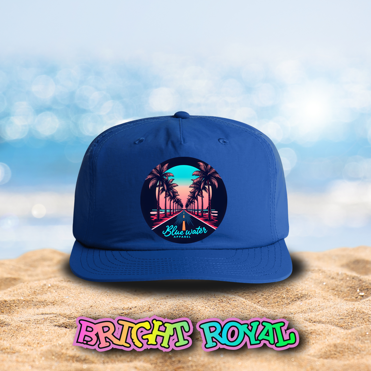 Palm Tree Road Surf Cap Designed by Blue Water Apparel