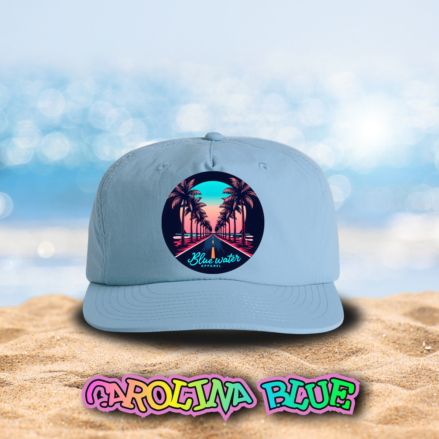 Palm Tree Road Surf Cap Designed by Blue Water Apparel