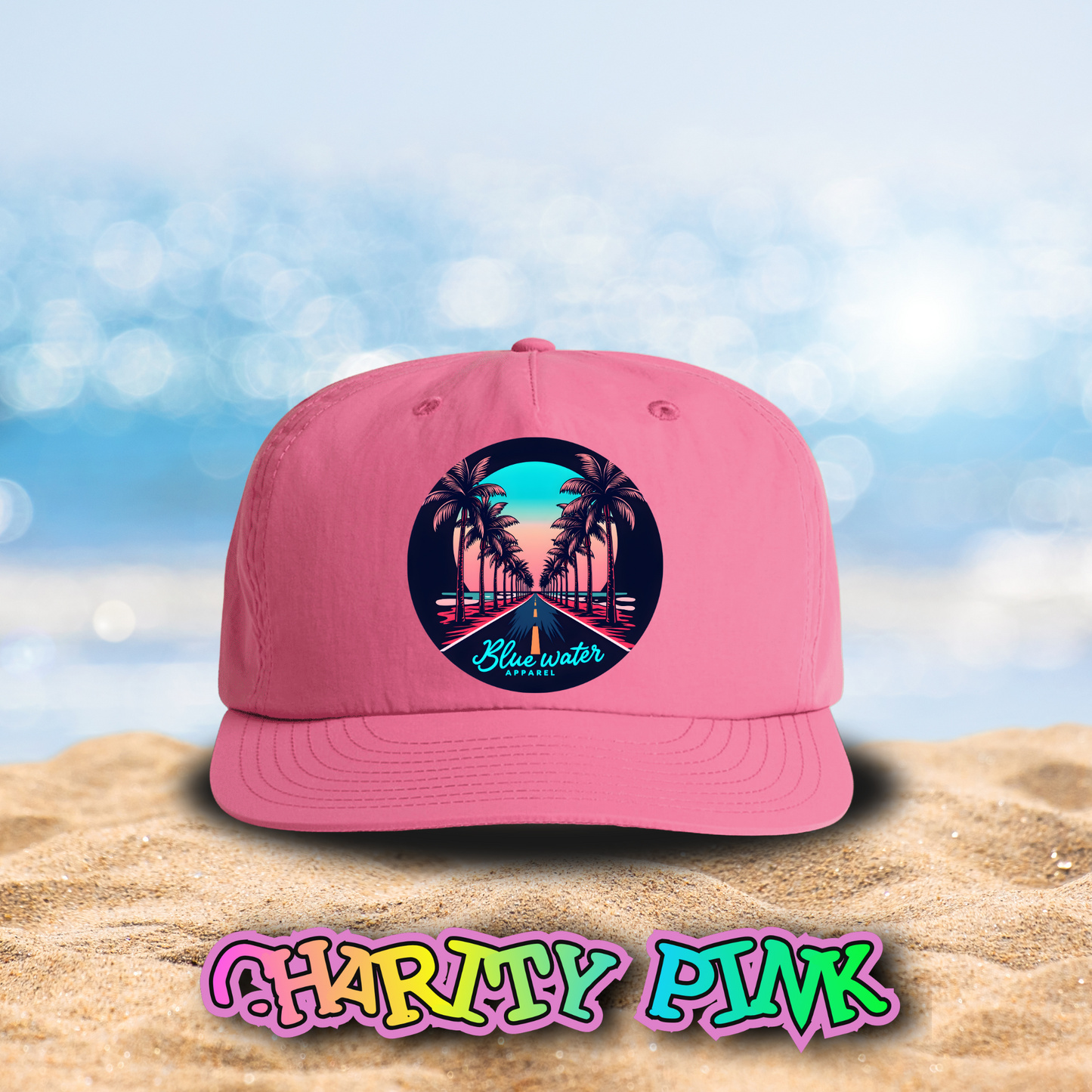 Palm Tree Road Surf Cap Designed by Blue Water Apparel