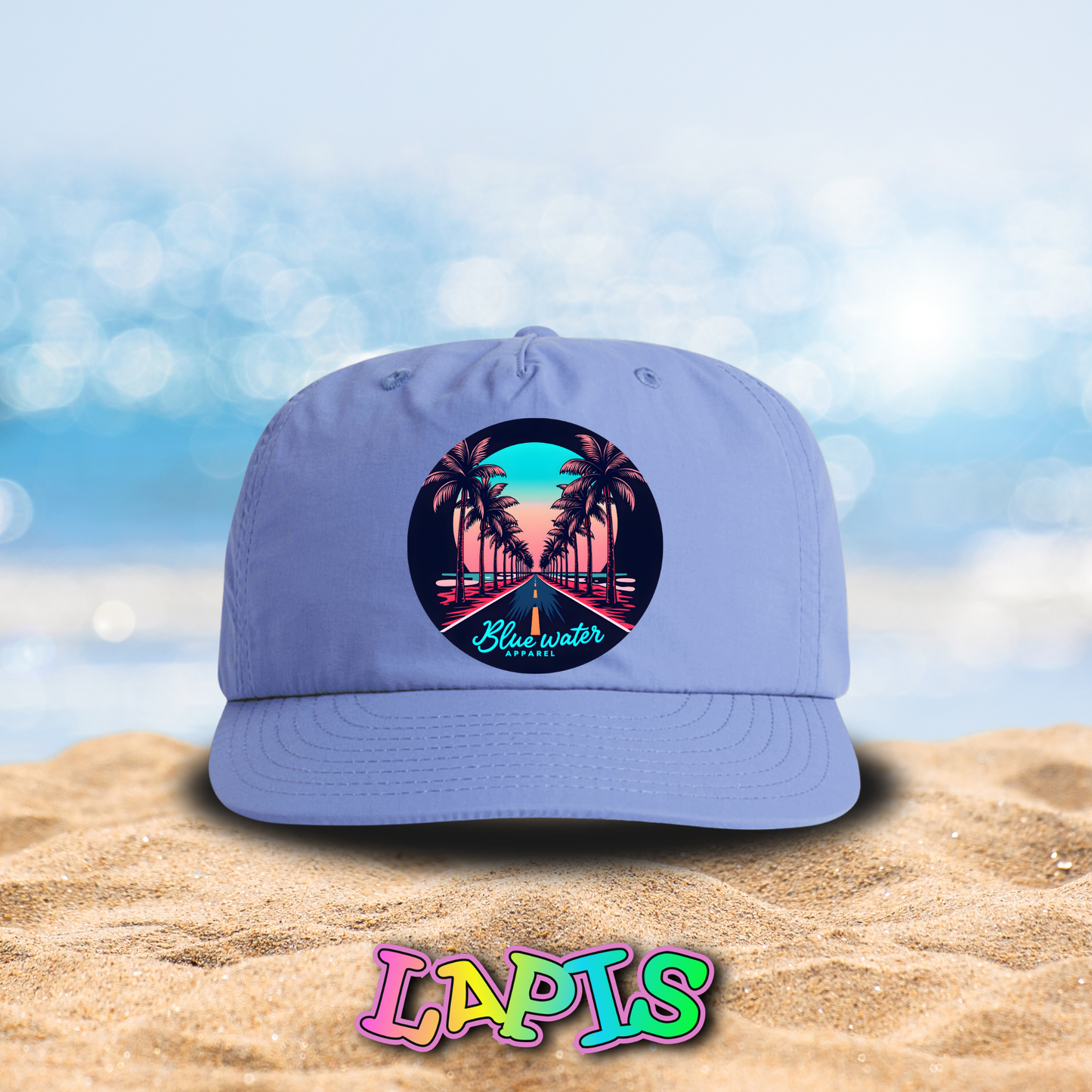 Palm Tree Road Surf Cap Designed by Blue Water Apparel