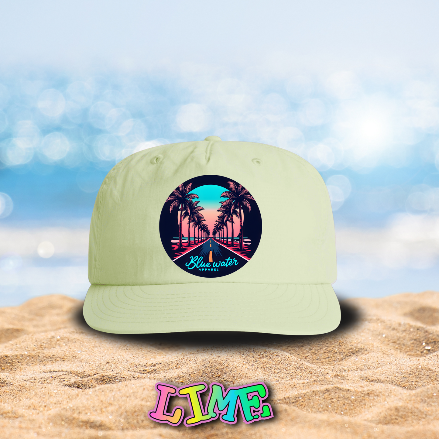 Palm Tree Road Surf Cap Designed by Blue Water Apparel