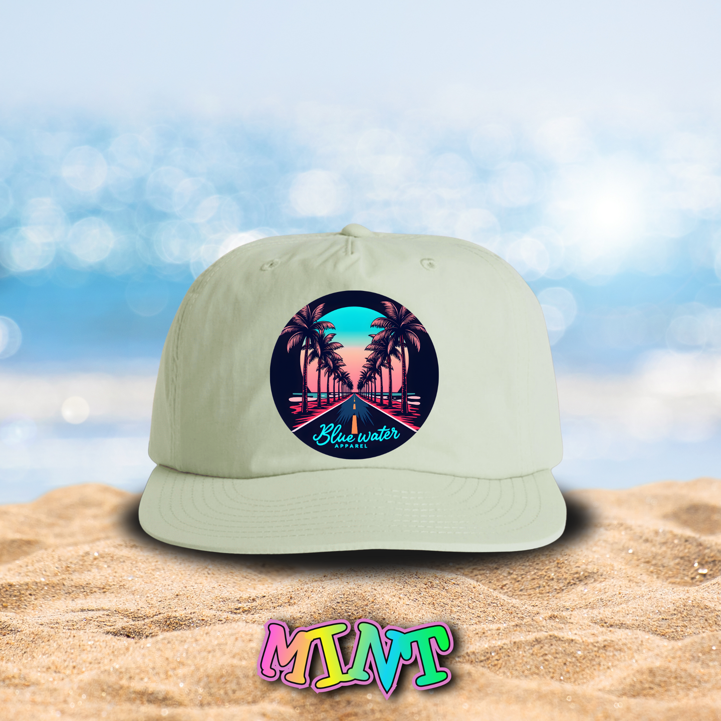 Palm Tree Road Surf Cap Designed by Blue Water Apparel