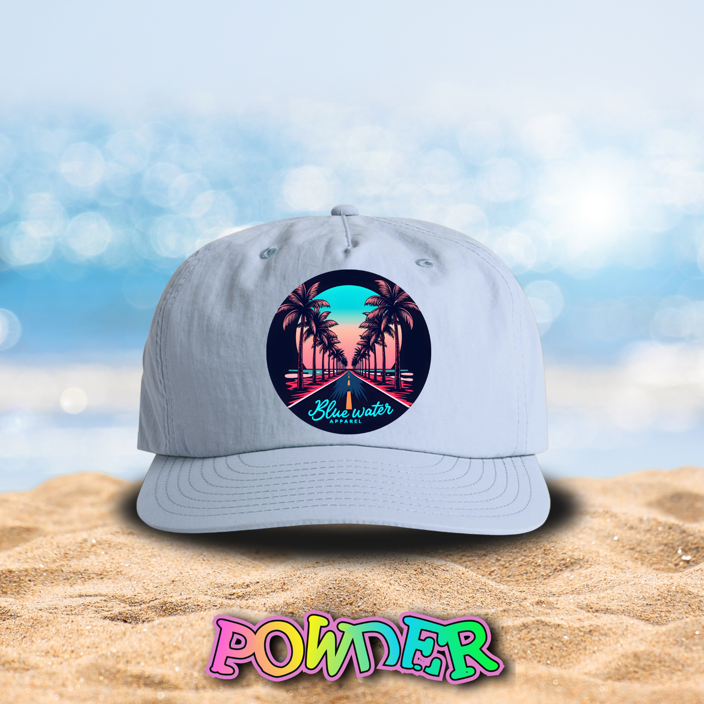 Palm Tree Road Surf Cap Designed by Blue Water Apparel