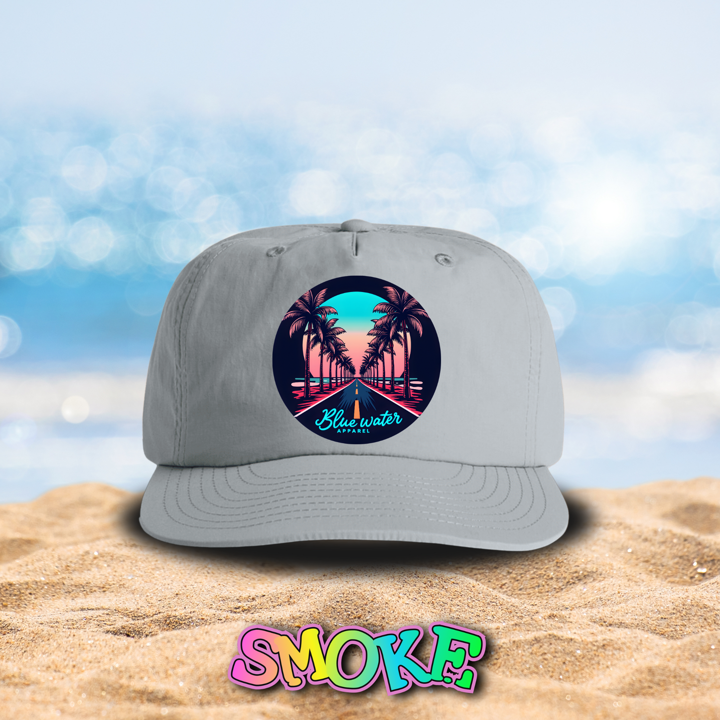 Palm Tree Road Surf Cap Designed by Blue Water Apparel