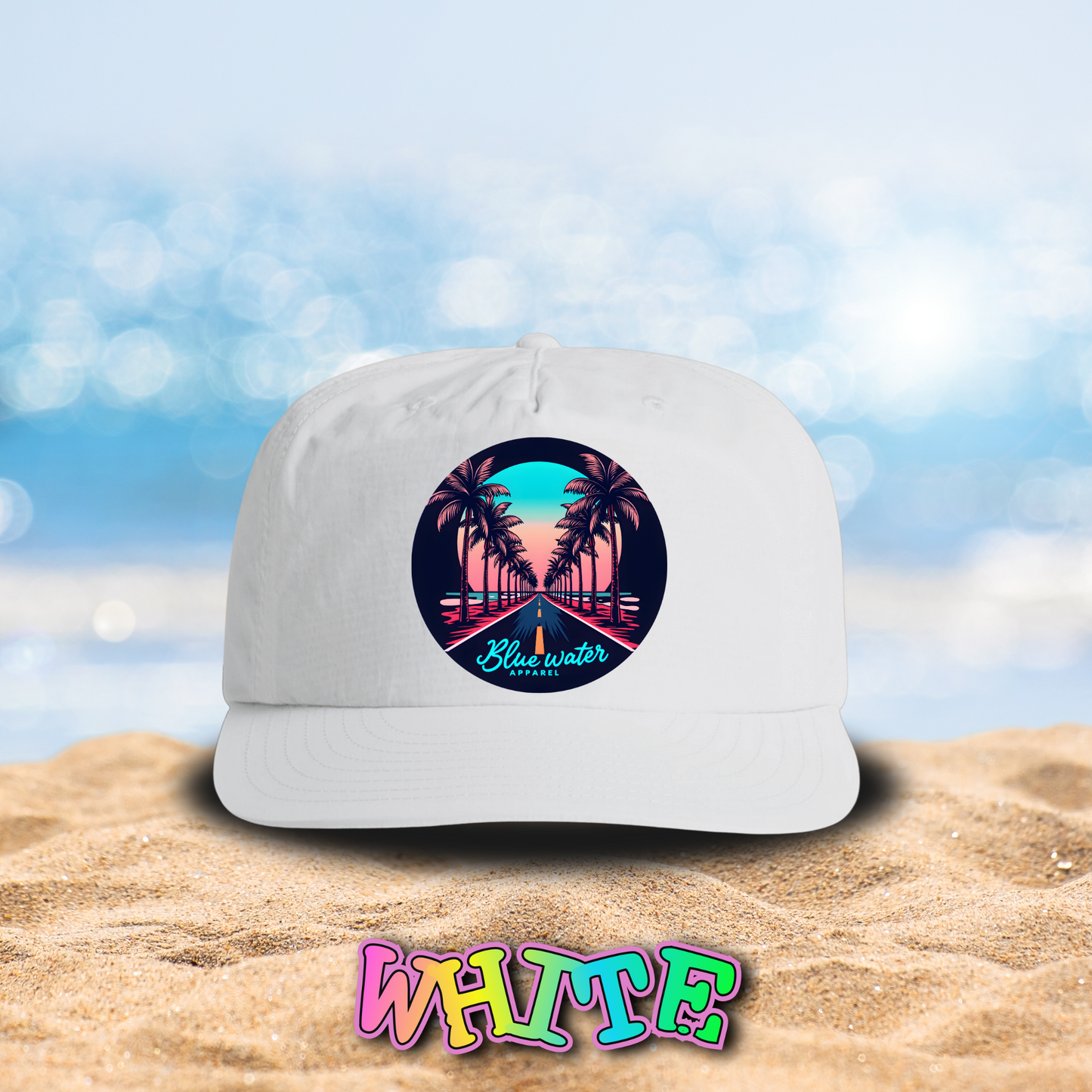 Palm Tree Road Surf Cap Designed by Blue Water Apparel