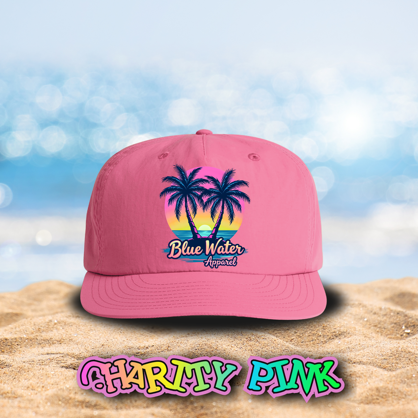 Retro Graphic Surf Cap - Neon Tropics by Blue Water Apparel