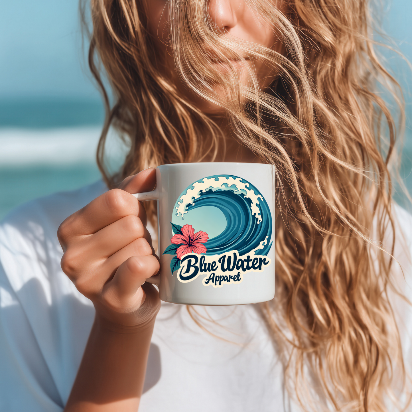 Hibiscus Wave 11oz. Mug by Blue Water Apparel