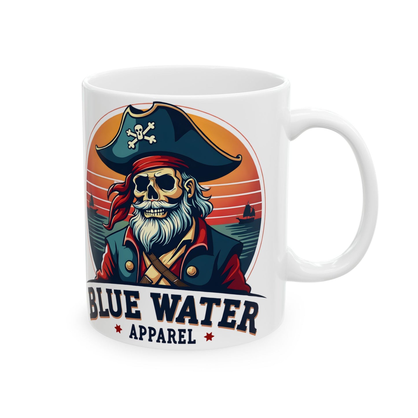Vintage Pirate 11oz Ceramic Mug by Blue Water Apparel