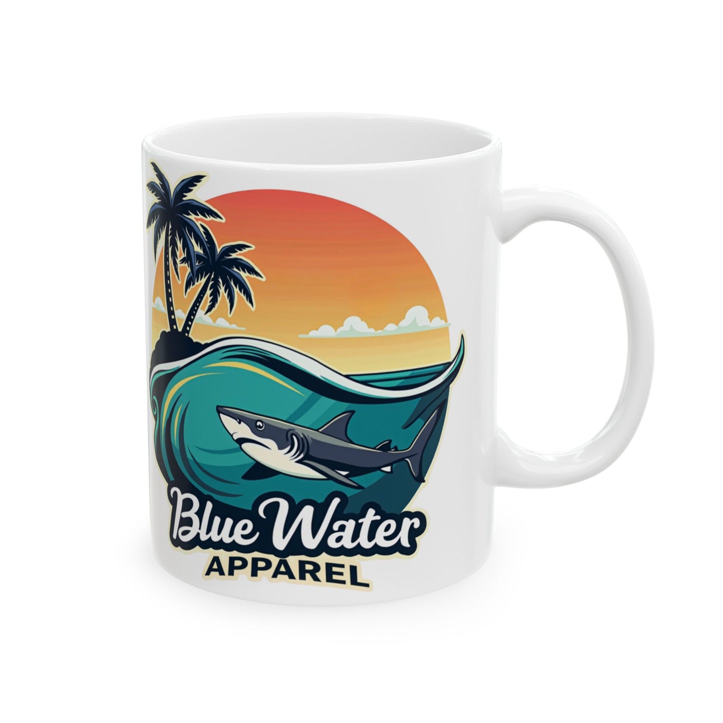 Shark Wave 11oz. Ceramic Mug by Blue Water Apparel