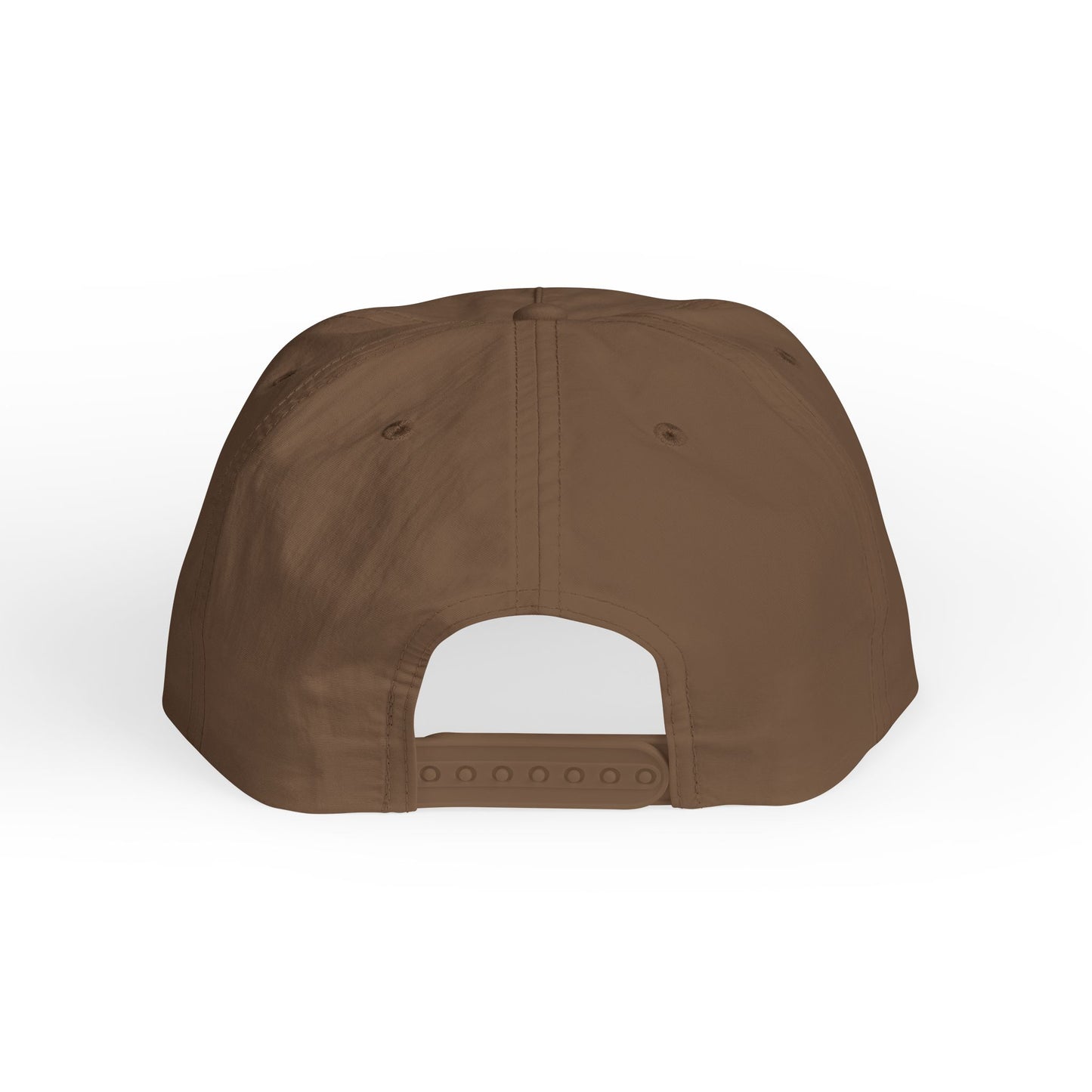 back view of walnut surf cap with snapback