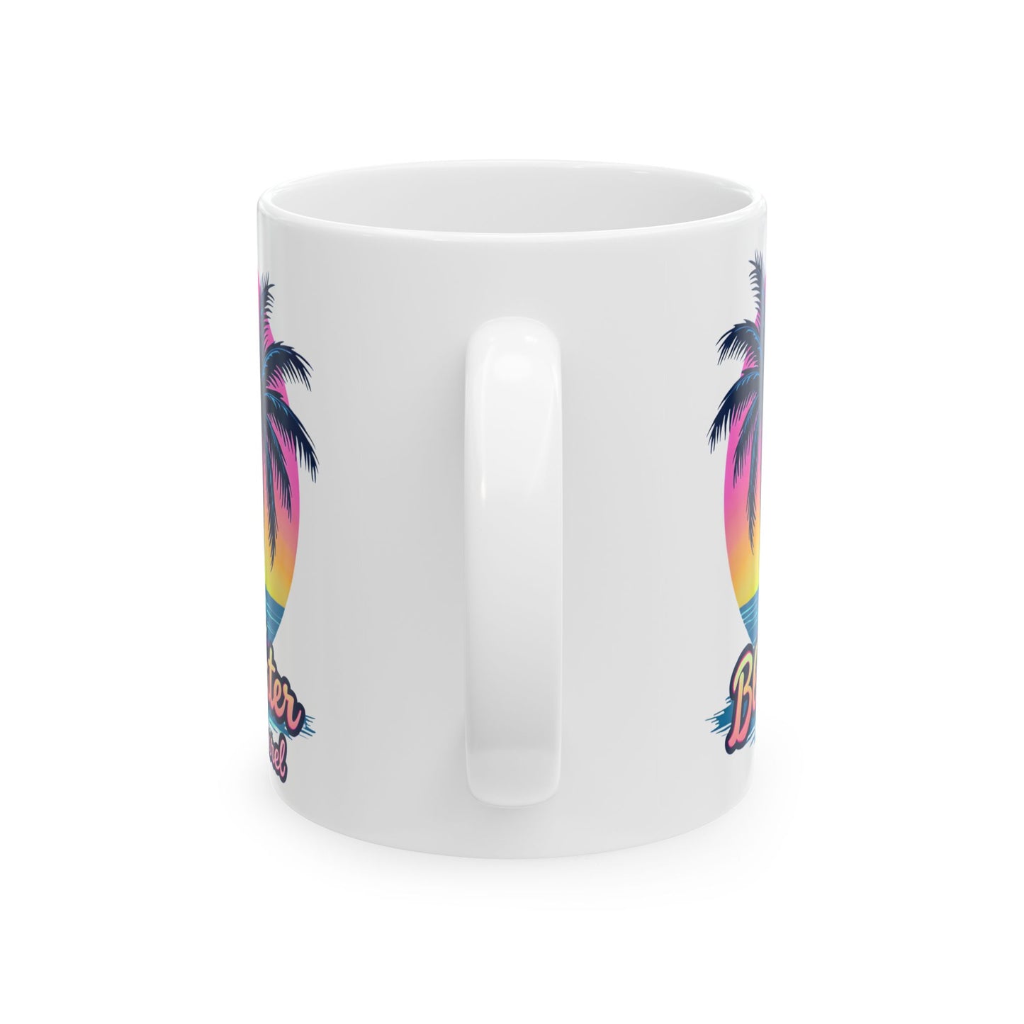 Retro Graphic Ceramic Mug - Neon Tropics by Blue Water Apparel