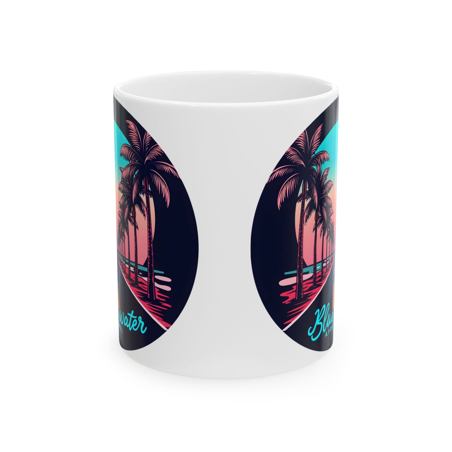 Palm Tree Road 11oz. Ceramic Mug by Blue Water Apparel