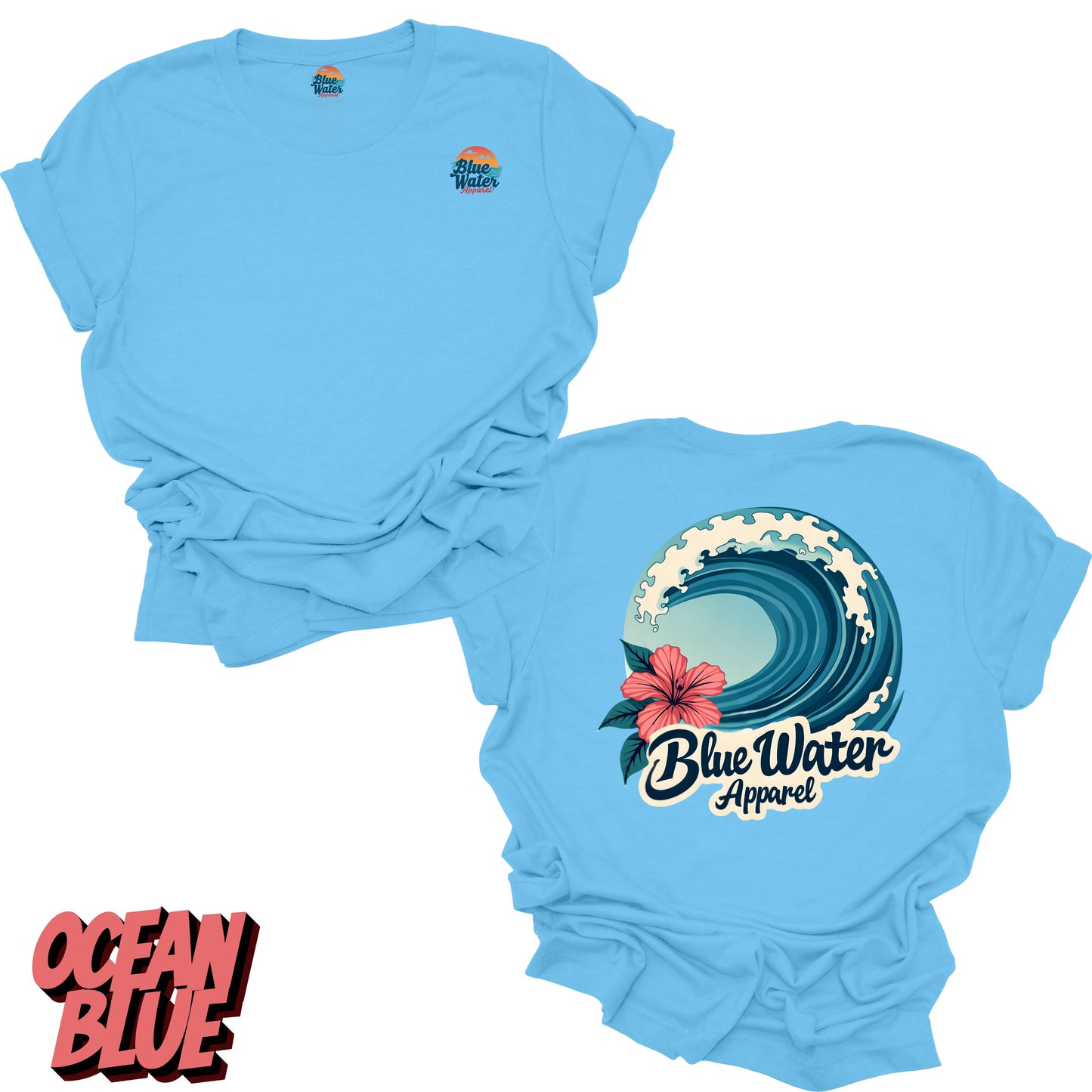 Vintage Graphic Tee - Hibiscus Wave by Blue Water Apparel
