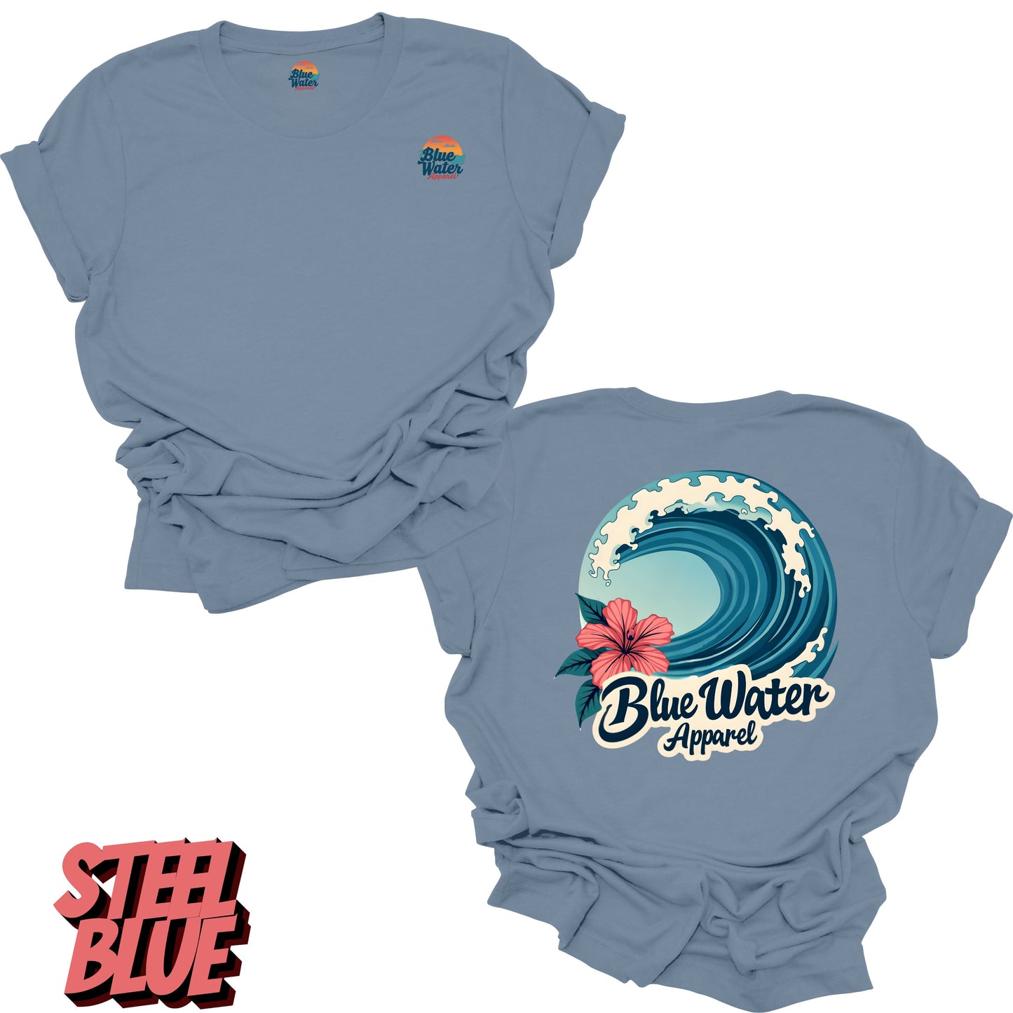 Vintage Graphic Tee - Hibiscus Wave by Blue Water Apparel