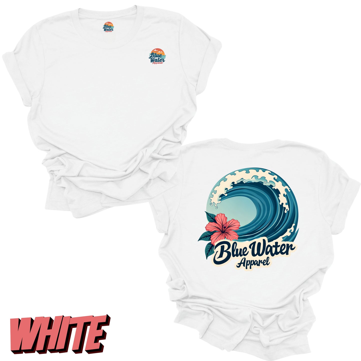 Vintage Graphic Tee - Hibiscus Wave by Blue Water Apparel