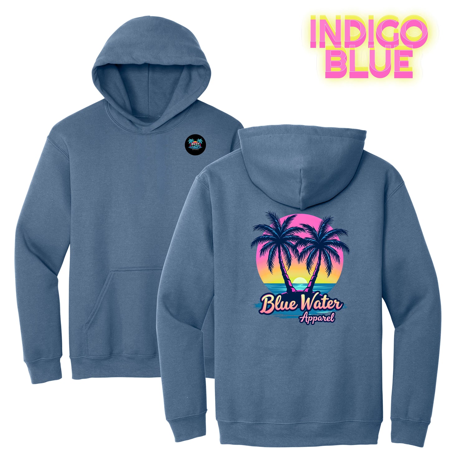 Retro Graphic Hoodie - Neon Tropics by Blue Water Apparel