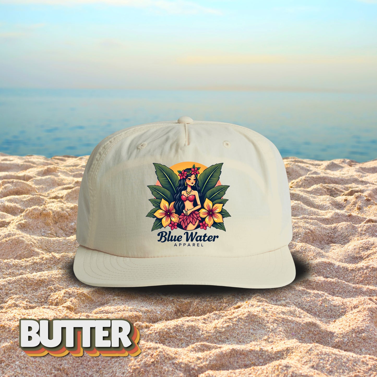 Vintage Graphic Surf Cap - Island Girl by Blue Water Apparel