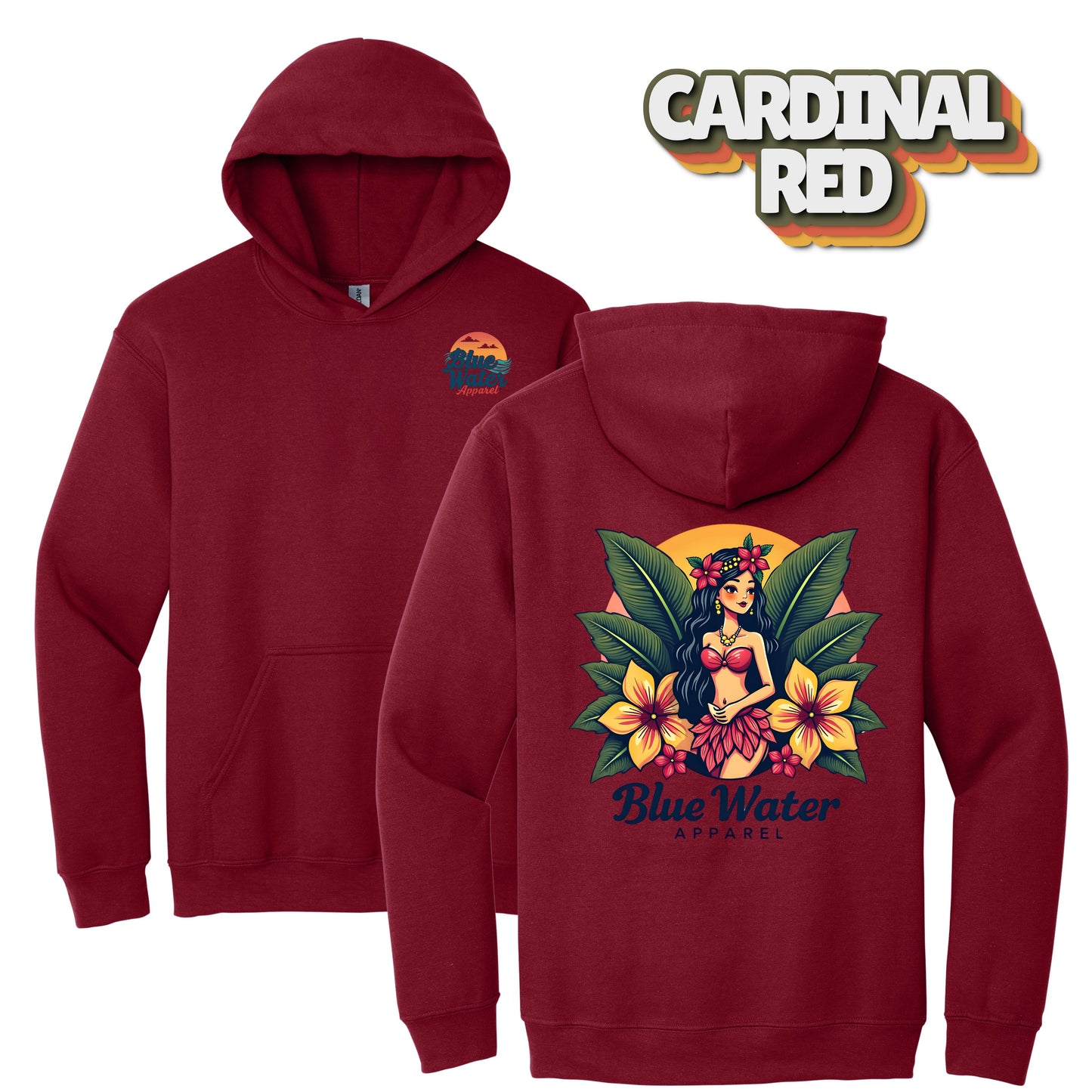 Vintage Graphic Hoodie - Island Girl by Blue Water Apparel