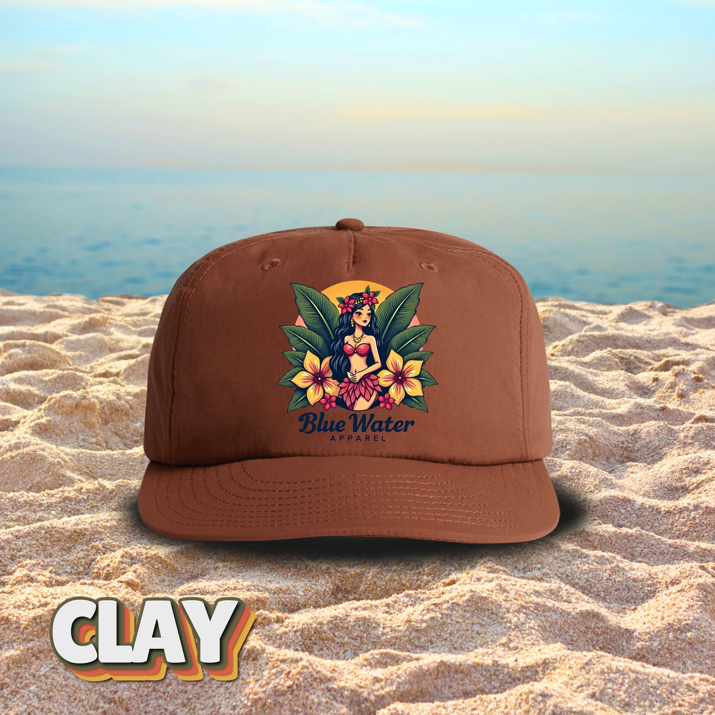 Vintage Graphic Surf Cap - Island Girl by Blue Water Apparel