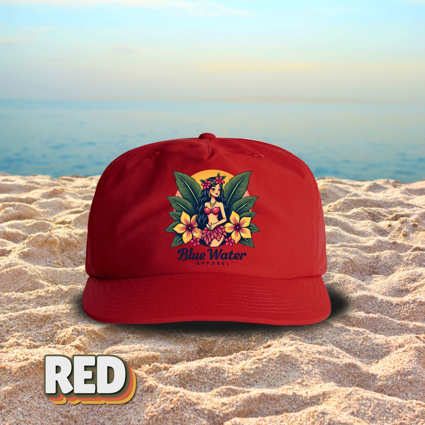 Vintage Graphic Surf Cap - Island Girl by Blue Water Apparel