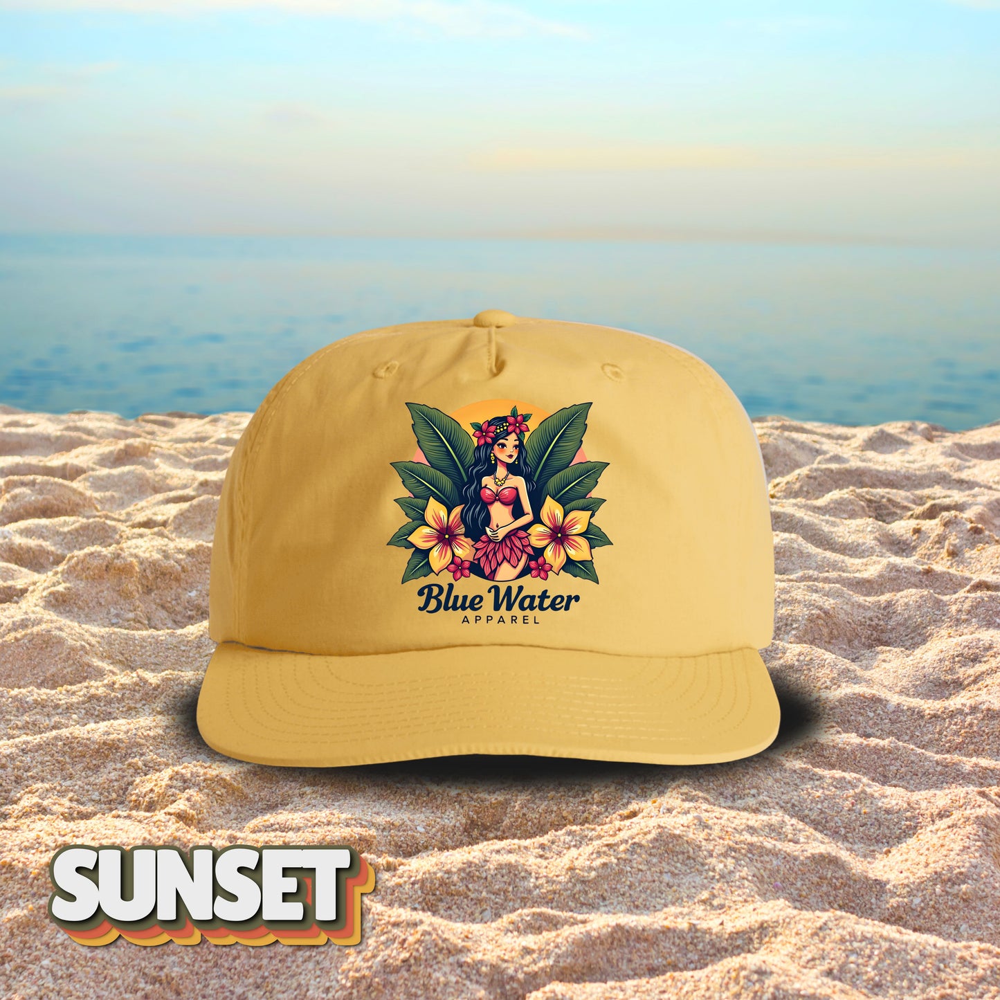 Vintage Graphic Surf Cap - Island Girl by Blue Water Apparel