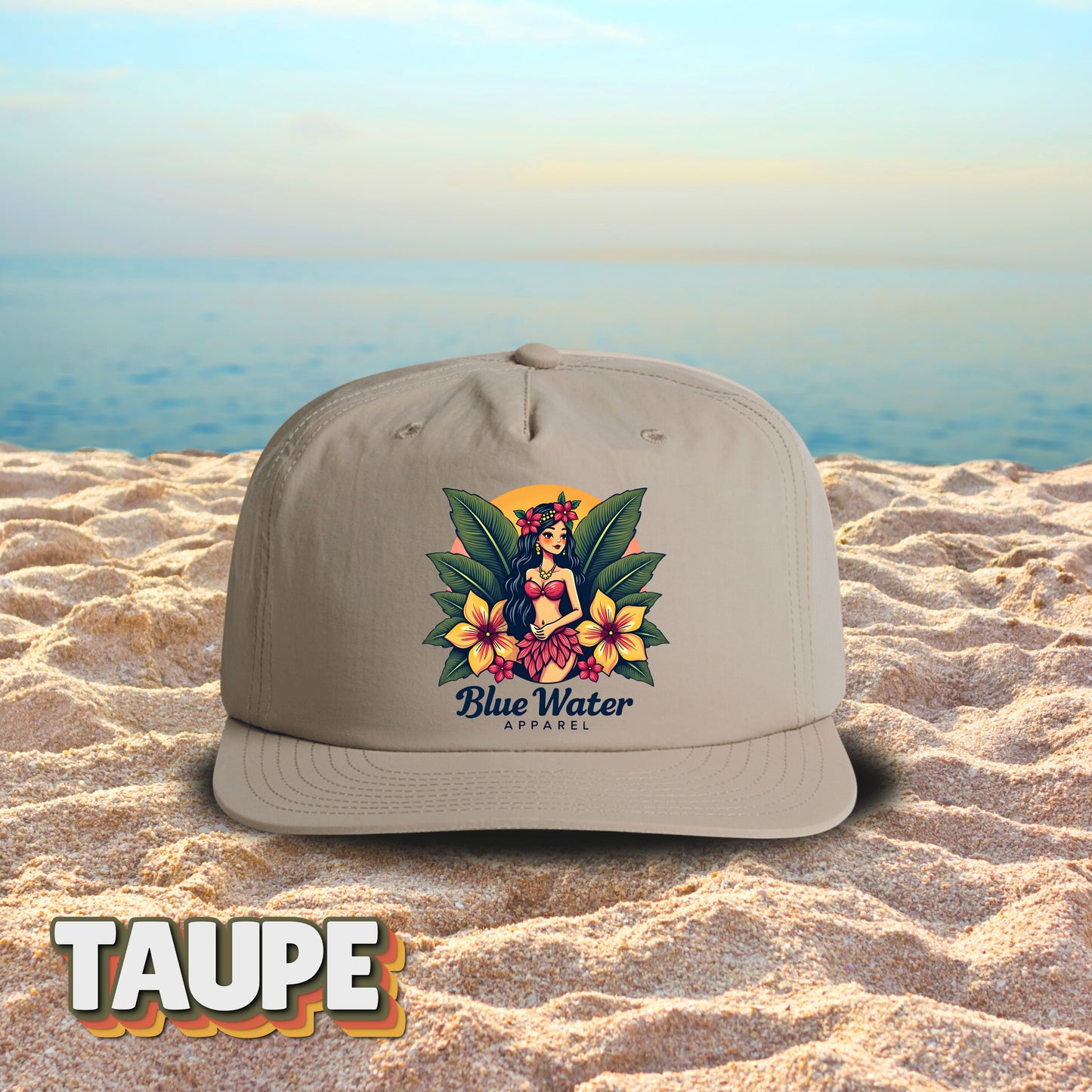 Vintage Graphic Surf Cap - Island Girl by Blue Water Apparel