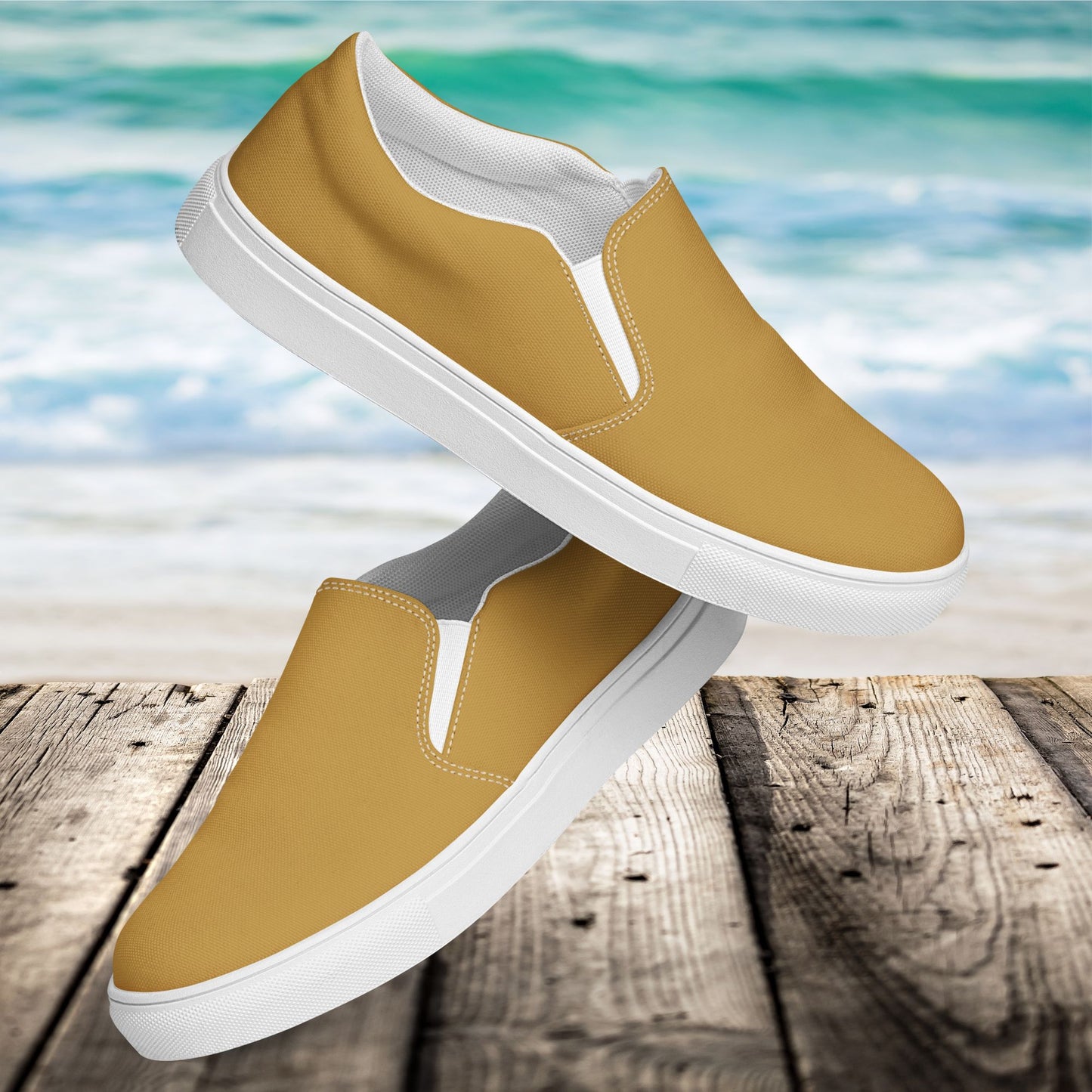 Mustard Men’s Slip-On Canvas Shoes to Match Our Vintage Collection T-Shirts!