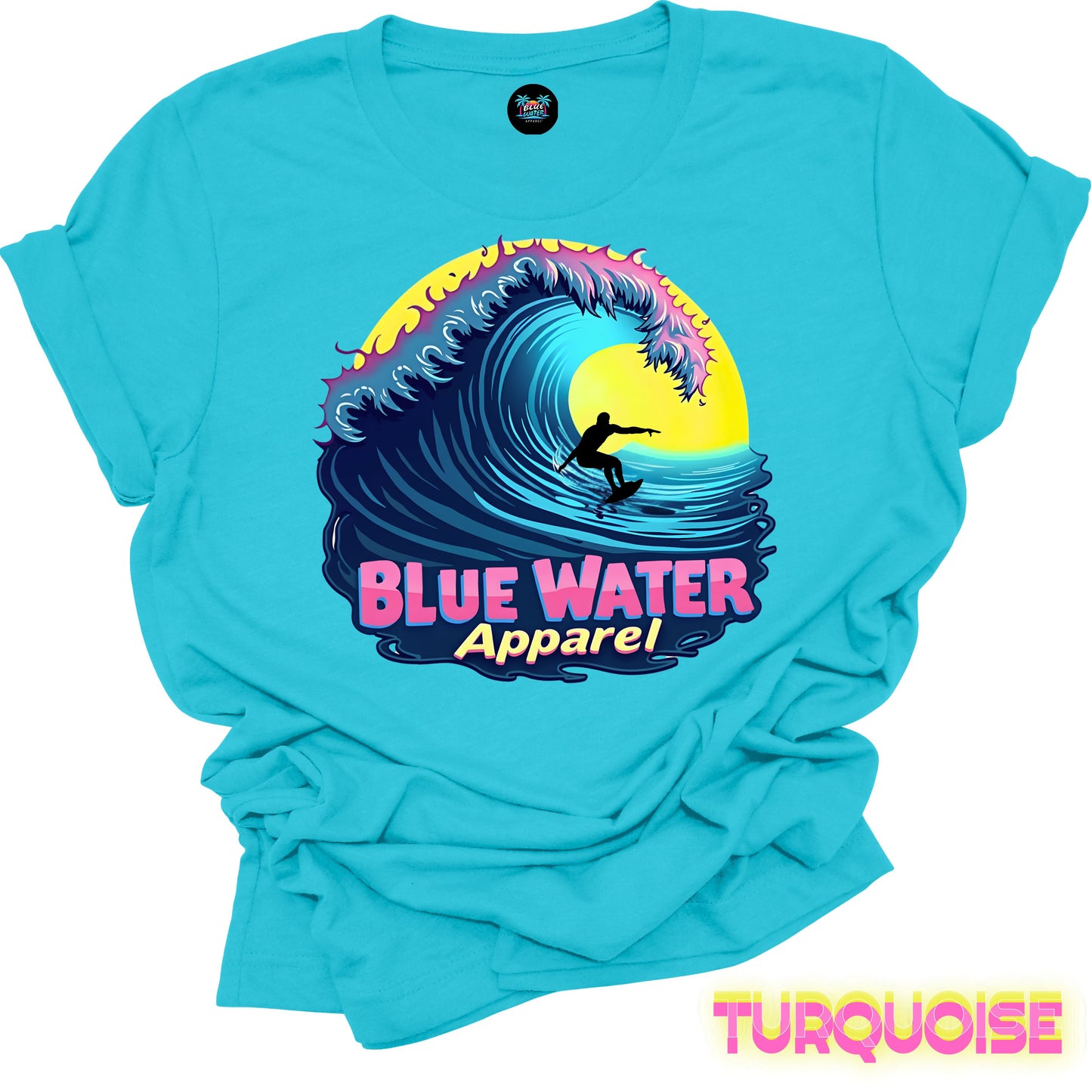 Retro Graphic Tee - Neon Surfer by Blue Water Apparel