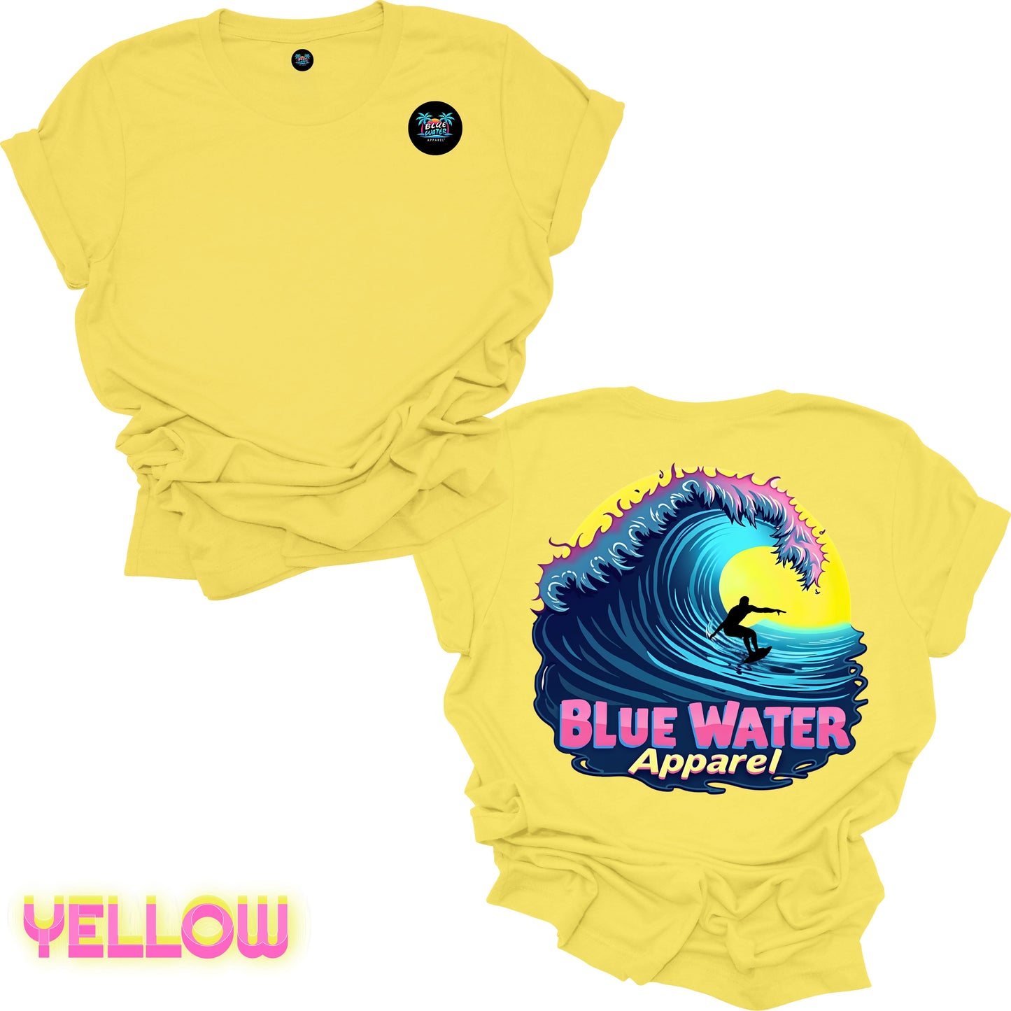 Retro Graphic Tee - Neon Surfer by Blue Water Apparel