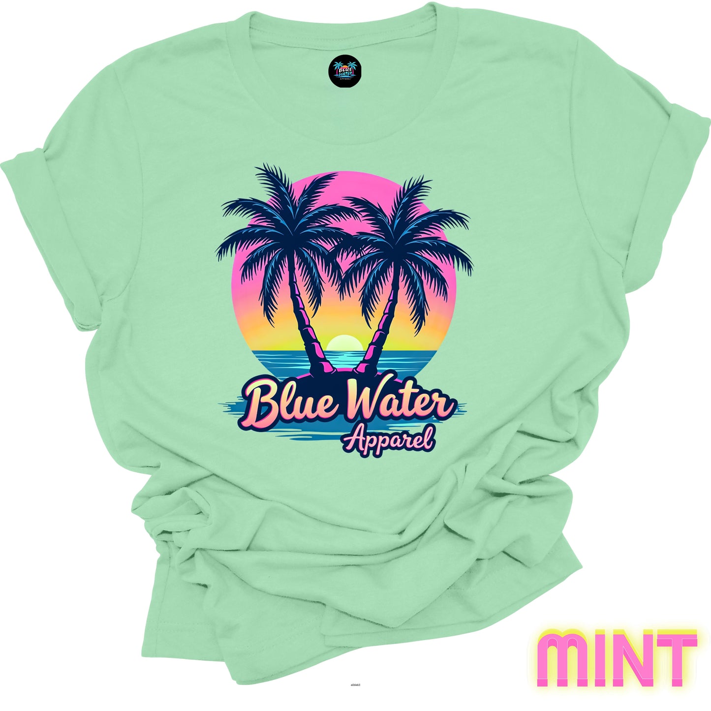 Retro Graphic Tee - Neon Tropics by Blue Water Apparel