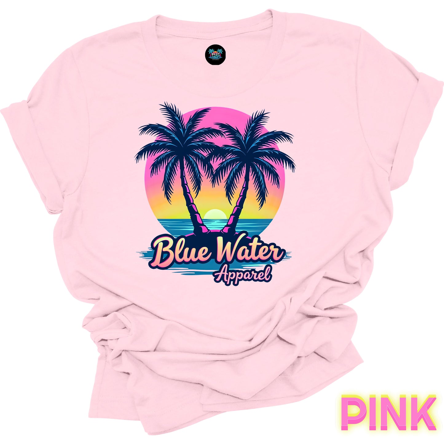 Retro Graphic Tee - Neon Tropics by Blue Water Apparel