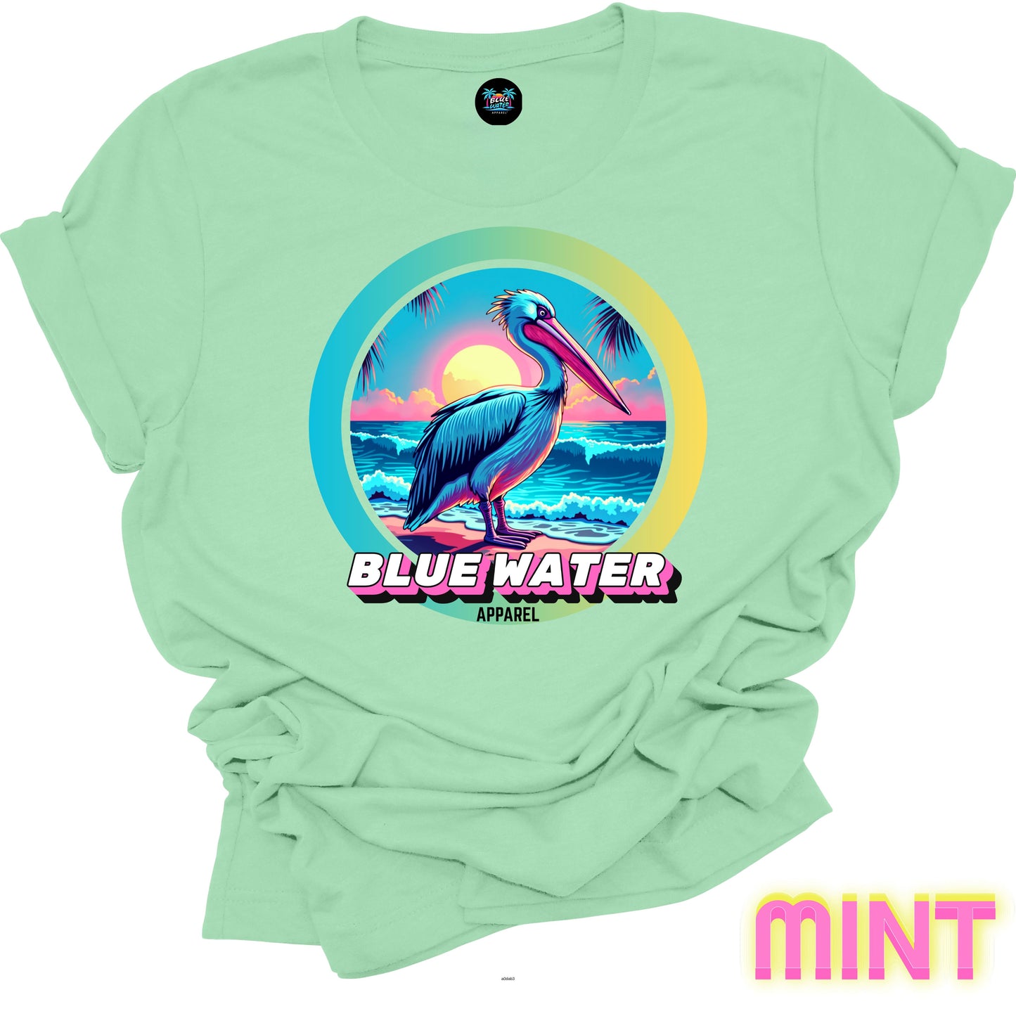 Retro Graphic Tee - Retro Pelican by Blue Water Apparel