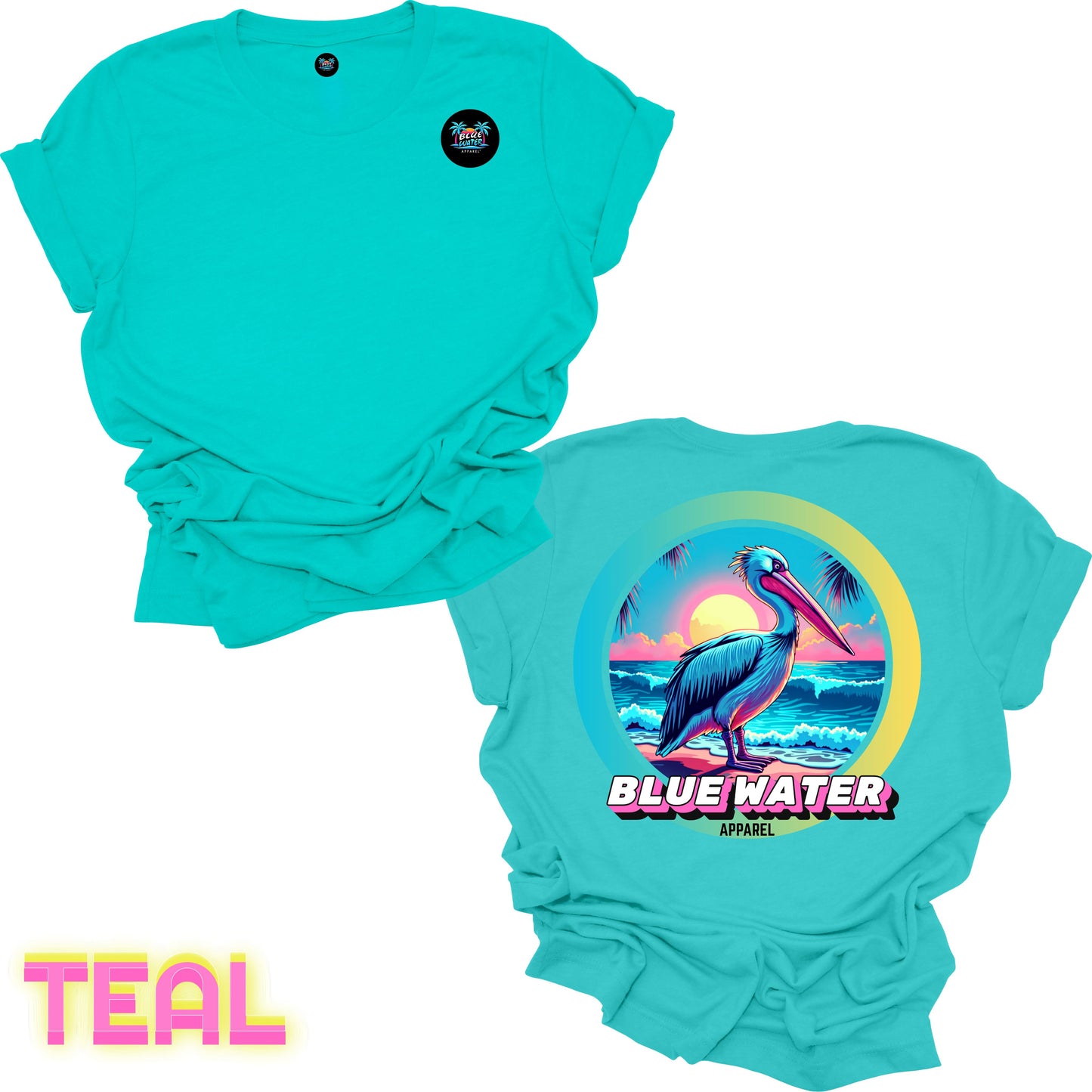 Retro Graphic Tee - Retro Pelican by Blue Water Apparel