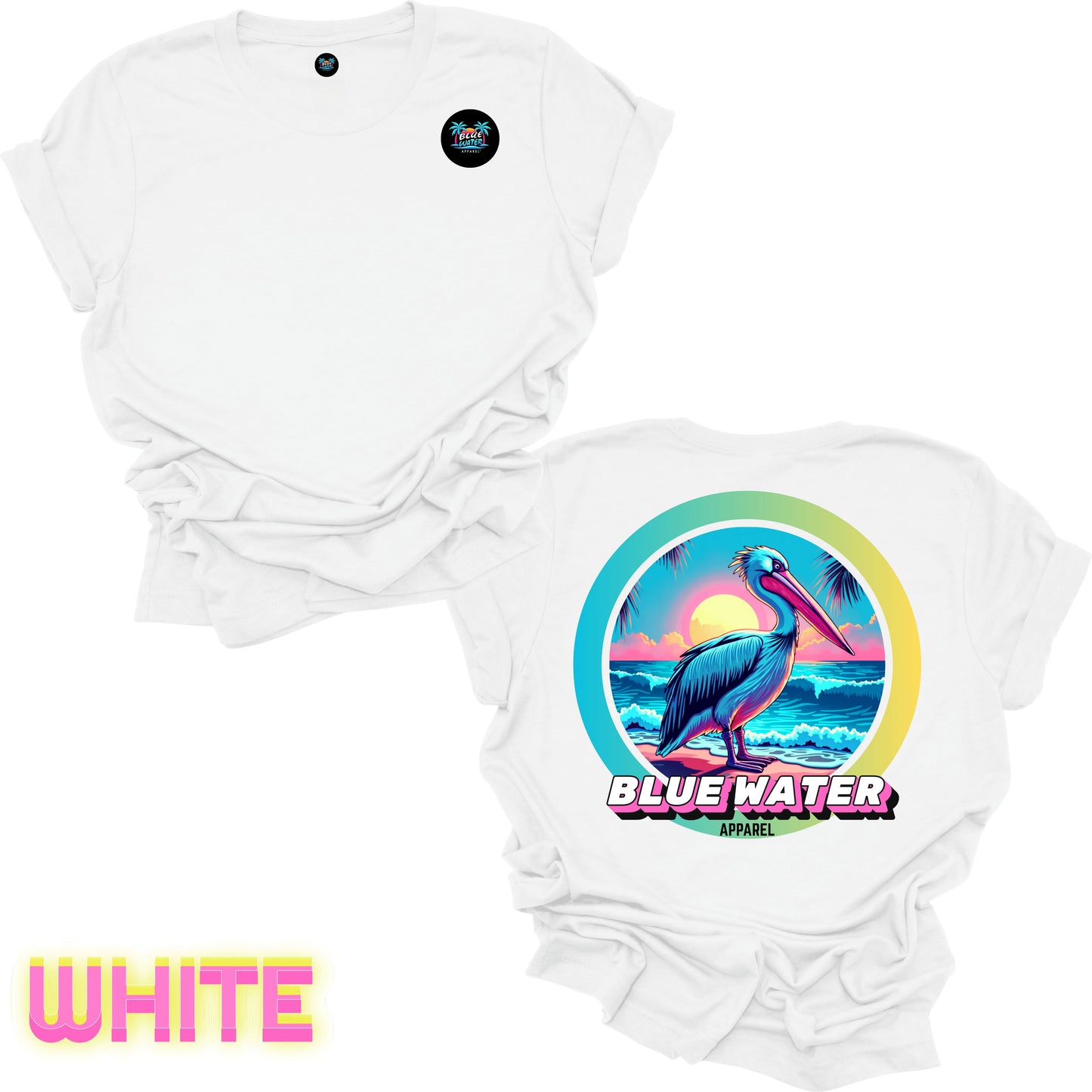 Retro Graphic Tee - Retro Pelican by Blue Water Apparel