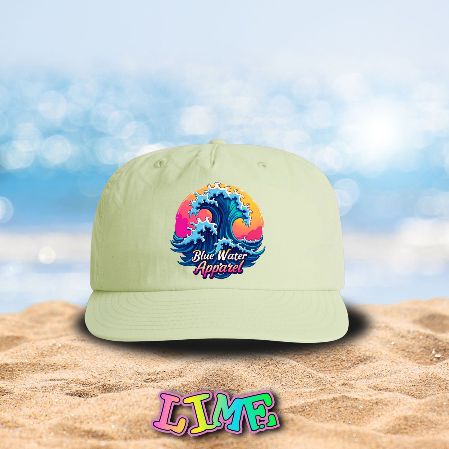 Retro Graphic Surf Cap - Retro Wave by Blue Water Apparel