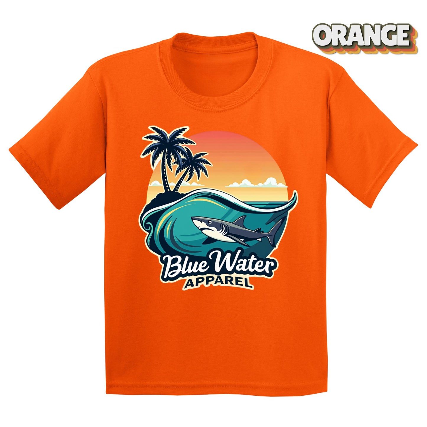 Vintage Graphic Kid's Tee - Shark Wave by Blue Water Apparel