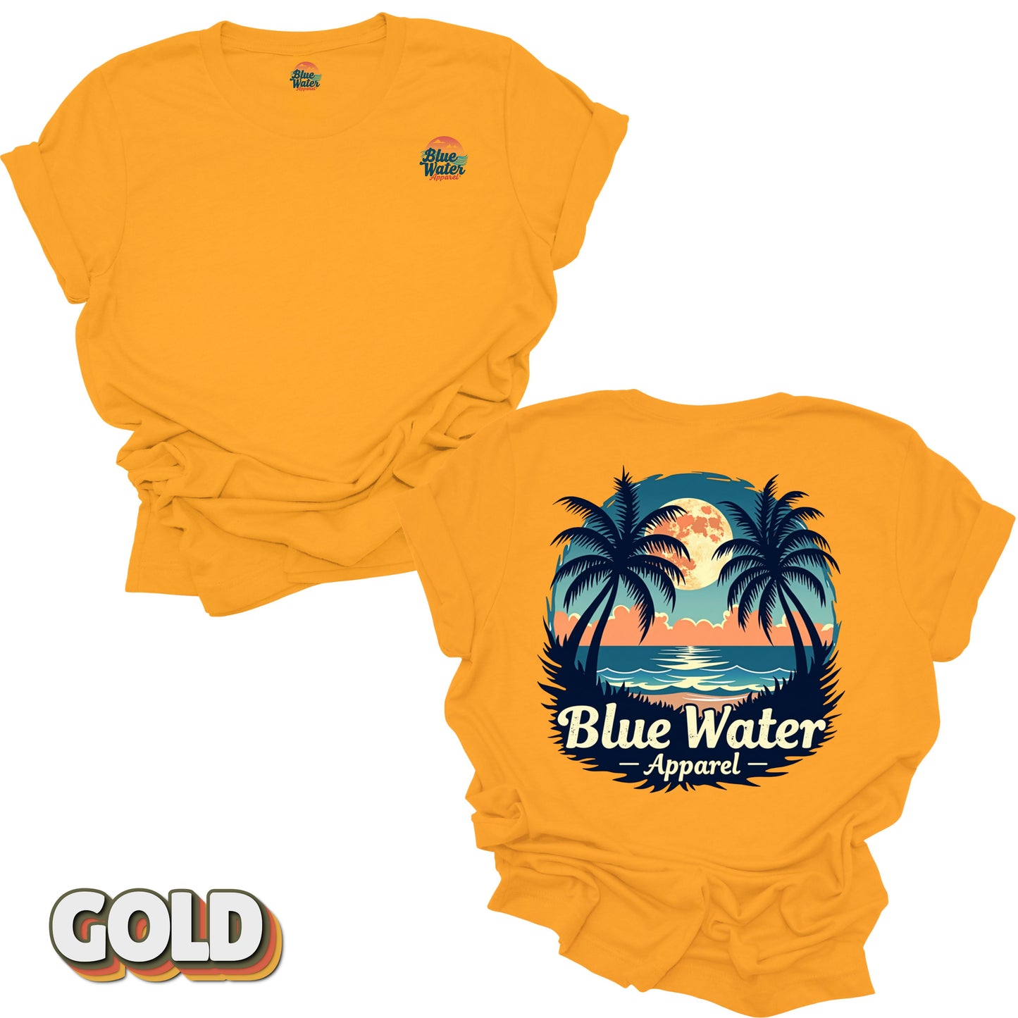 Vintage Graphic Tee - Tropical Moon by Blue Water Apparel