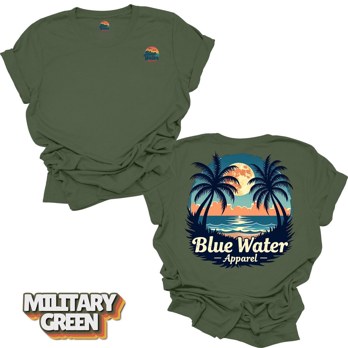 Vintage Graphic Tee - Tropical Moon by Blue Water Apparel