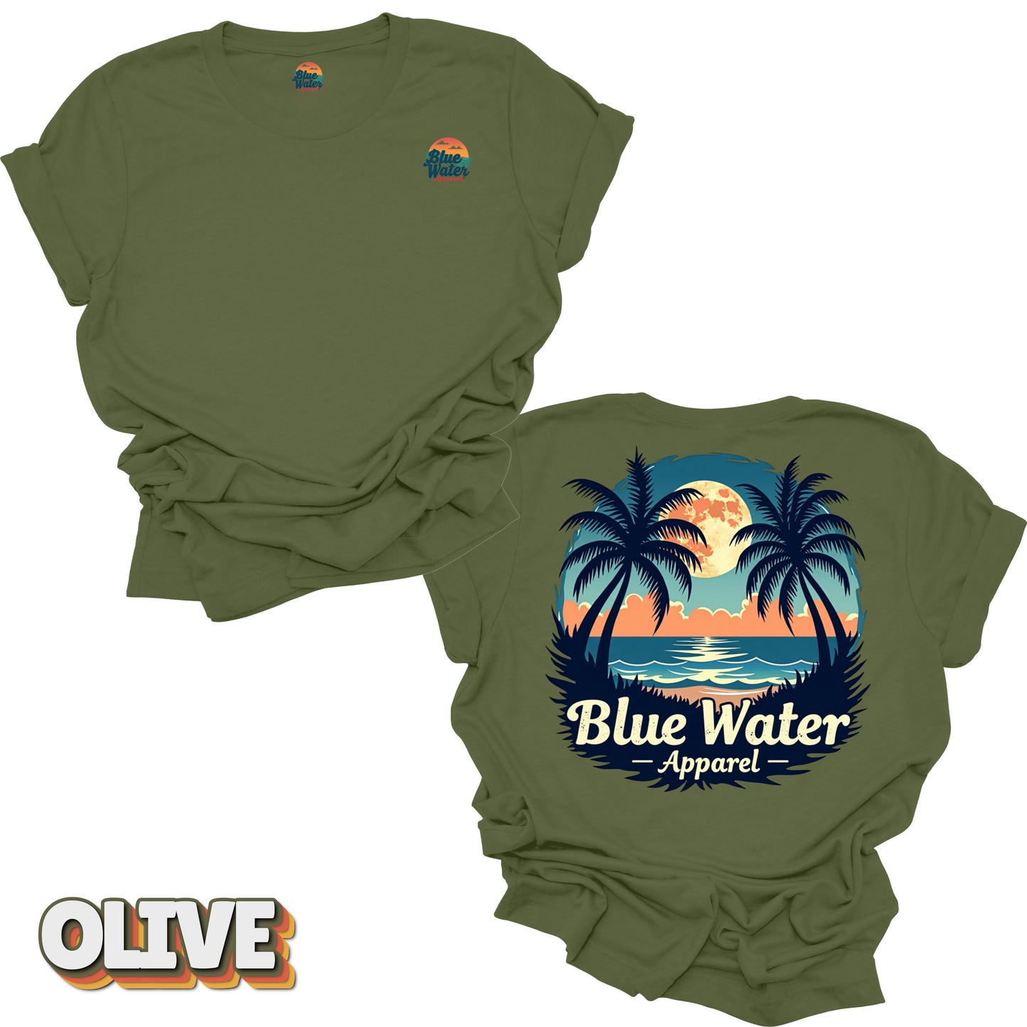 Vintage Graphic Tee - Tropical Moon by Blue Water Apparel