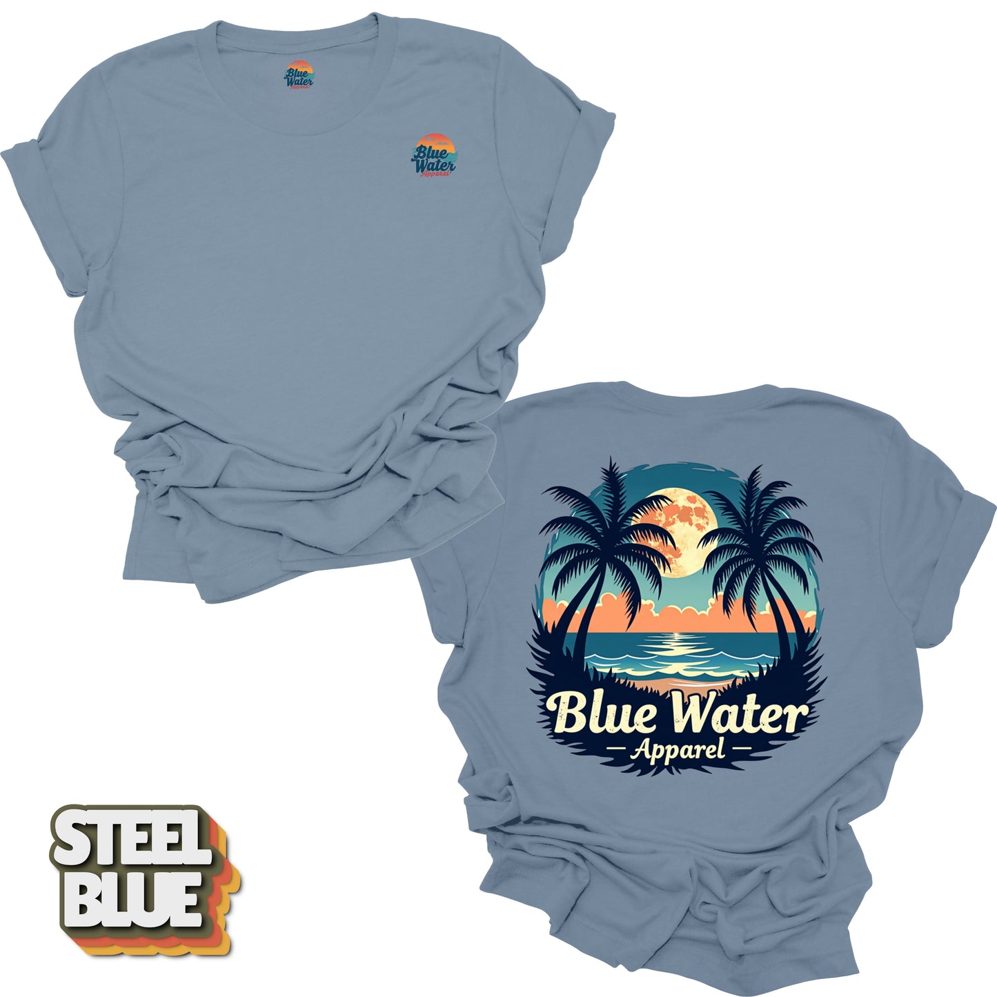 Vintage Graphic Tee - Tropical Moon by Blue Water Apparel