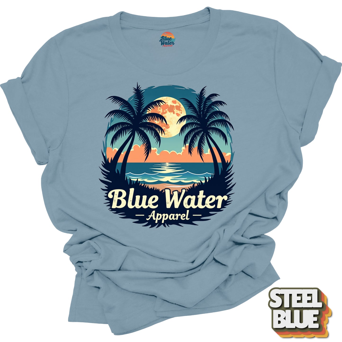 Vintage Graphic Tee - Tropical Moon by Blue Water Apparel