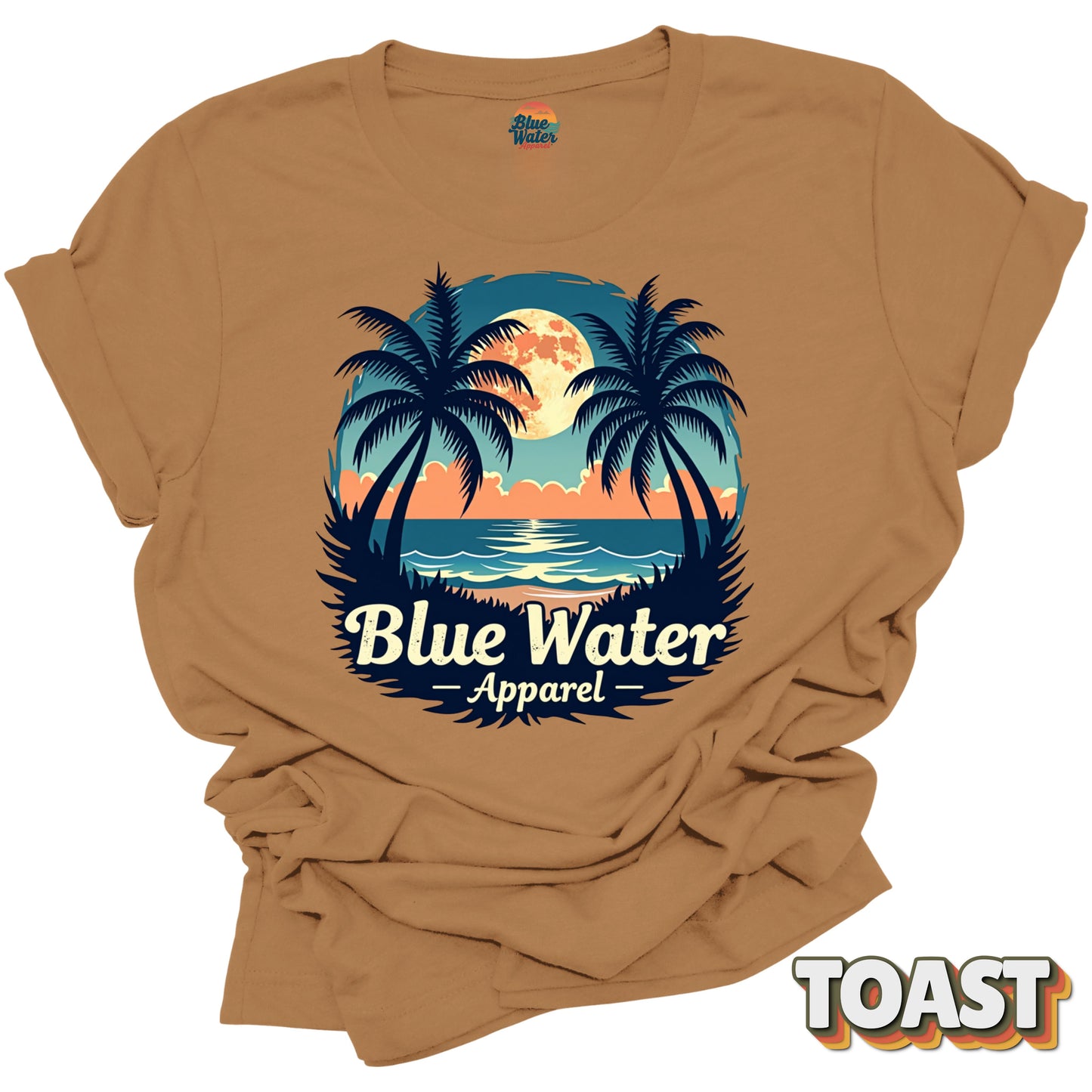 Vintage Graphic Tee - Tropical Moon by Blue Water Apparel