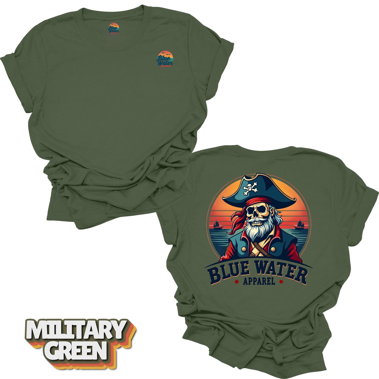 Vintage Graphic Tee - Vintage Pirate by Blue Water Apparel