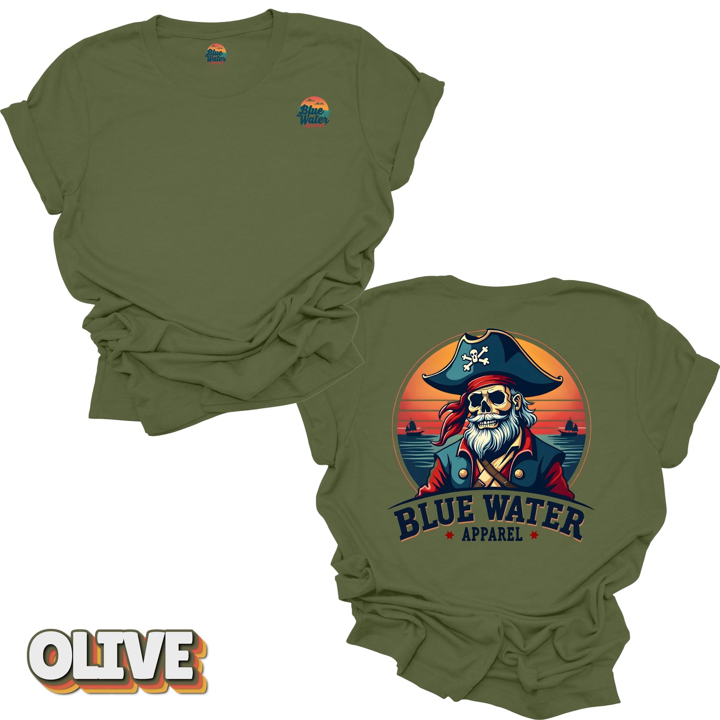 Vintage Graphic Tee - Vintage Pirate by Blue Water Apparel