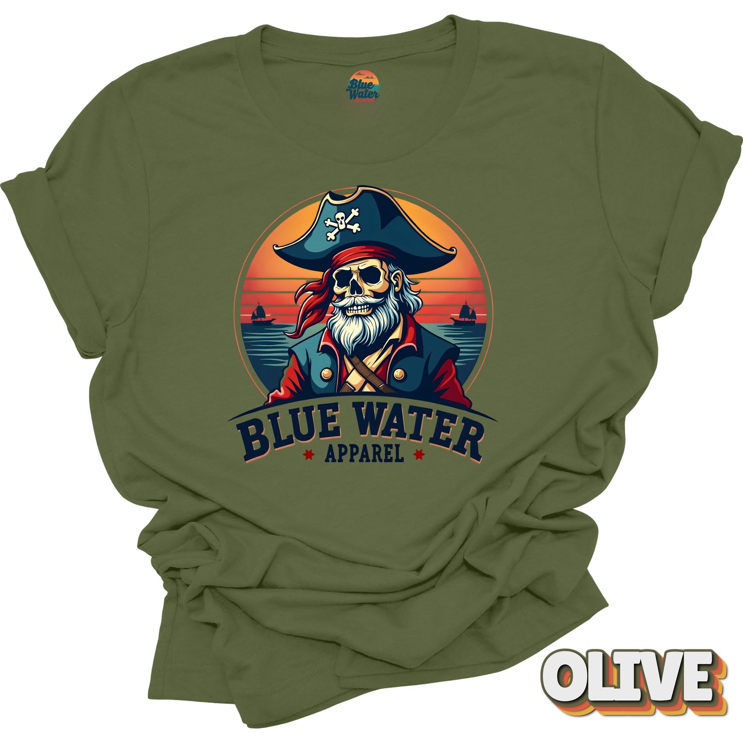 Vintage Graphic Tee - Vintage Pirate by Blue Water Apparel