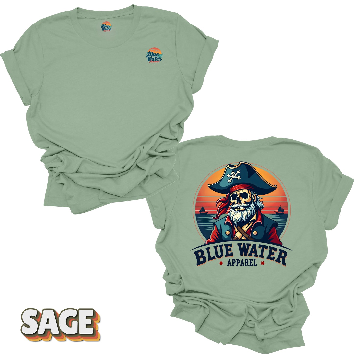 Vintage Graphic Tee - Vintage Pirate by Blue Water Apparel