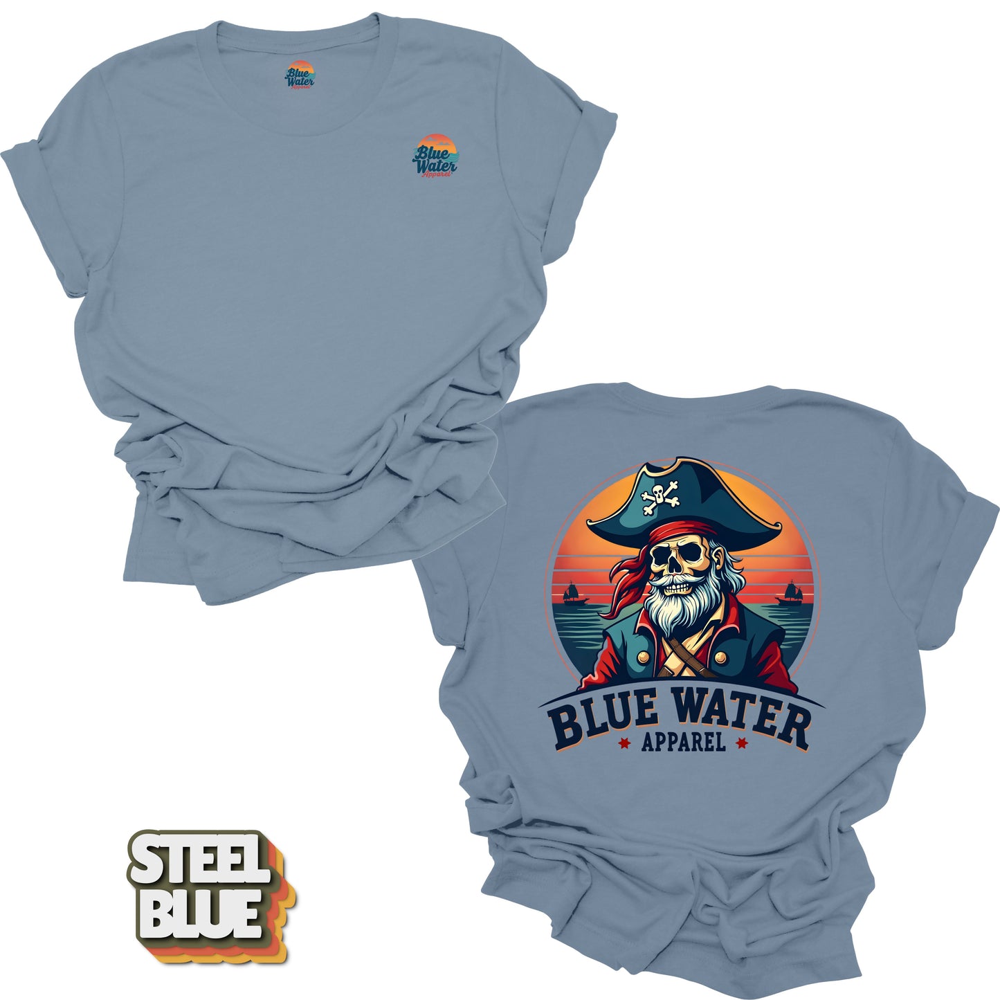 Vintage Graphic Tee - Vintage Pirate by Blue Water Apparel