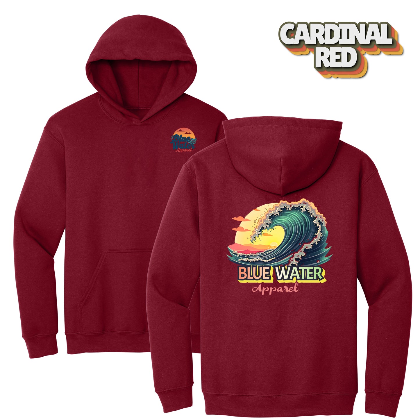 Vintage Graphic Hoodie - Vintage Surf by Blue Water Apparel