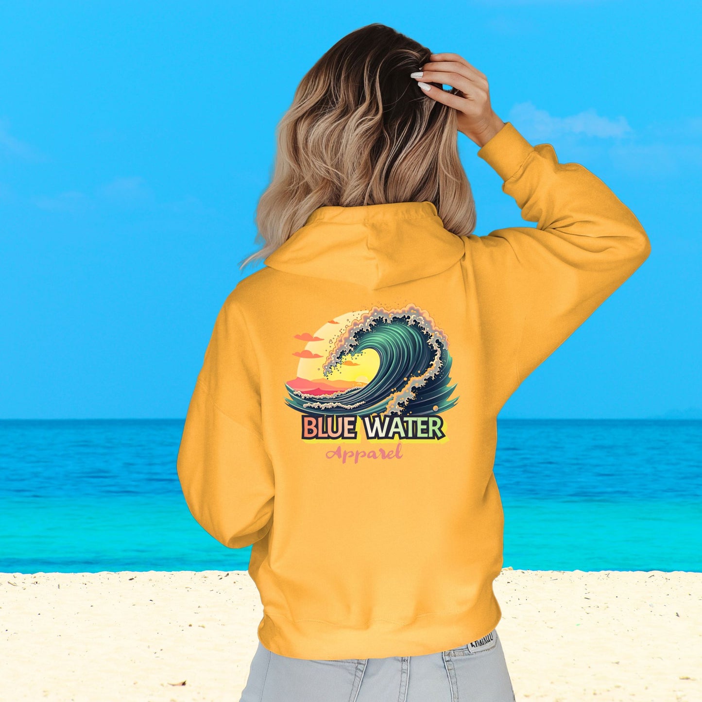 Vintage Graphic Hoodie - Vintage Surf by Blue Water Apparel